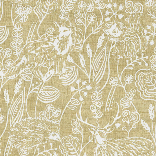 Clarke And Clarke Fabric Westleton Ochre CLARKE & CLARKE LAND & SEA COTTON - 100% Turkey MEDIUM Horizontal: 26.97 and Vertical: 15.94 54 - My Fabric Connection -