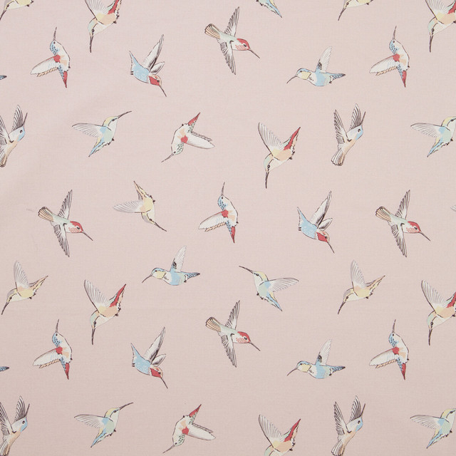 Clarke And Clarke Fabric Hummingbird Pink CLARKE & CLARKE OASIS WP & FABRIC COTTON - 100% Spain MEDIUM Horizontal: - and Vertical: - 54.375 - My Fabric Connection -