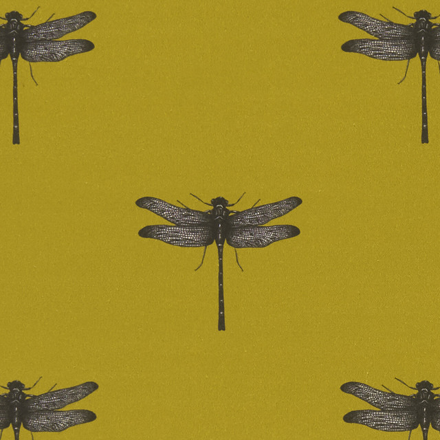 Clarke And Clarke Fabric Azure Ochre CLARKE & CLARKE EDEN COTTON - 90%;LINEN - 10% Spain MEDIUM Horizontal: 26.625 and Vertical: 12.25 54.375 - My Fabric Connection -