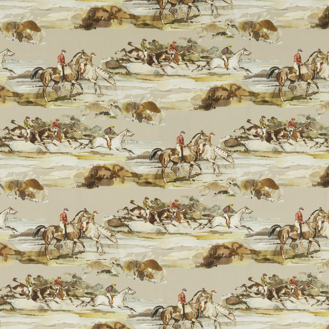 Mulberry Fabric Morning Gallop Velvet Grey/Sand FESTIVAL COTTON - 88%;POLYESTER - 12% Austria HEAVY Horizontal: 26.398 and Vertical: 19.306 52.796 - My Fabric Connection -