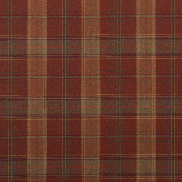Mulberry Fabric Shetland Plaid Russet BOHEMIAN ROMANCE WOOL - 100% United Kingdom LIGHT Horizontal: - and Vertical: 13.79 59.1 - My Fabric Connection -