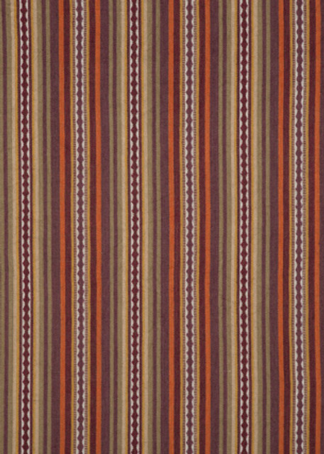 Mulberry Fabric Dalton Stripe Spice/Plum BOHEMIAN TRAVELS COTTON - 60%;JUTE - 40% India - Horizontal: 9.062 and Vertical: - 53.978 - My Fabric Connection -