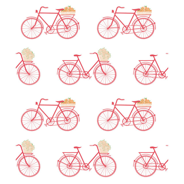 Gaston Y Daniela Wallcovering Bicicletas Rosa GASTON LIBRERIA PAPER - 100% Spain - Horizontal: 0 and Vertical: 12.6 20.8 - My Fabric Connection -