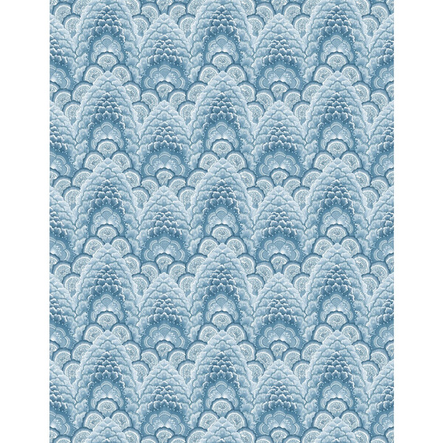 Gaston Y Daniela Wallcovering Ganges Azul GASTON LIBRERIA VINYL - 100% Italy - Horizontal: 0 and Vertical: 6.9 27.5 - My Fabric Connection -