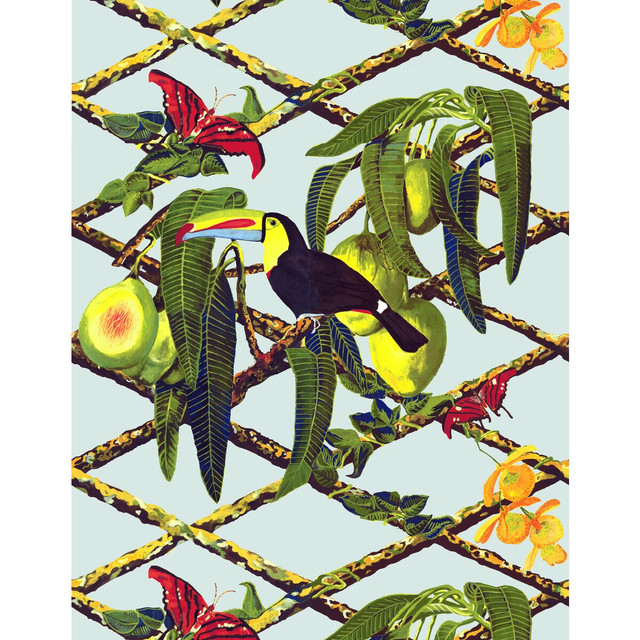 Gaston Y Daniela Wallcovering Tucan Original GASTON LIBRERIA VINYL - 100% Italy - Horizontal: 0 and Vertical: 27.5 27.5 - My Fabric Connection -
