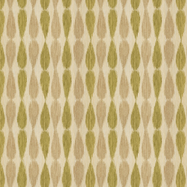 Groundworks Fabric Ikat Drops Lime ALLEGRA HICKS II COLLECTION VISCOSE - 60%;LINEN - 26%;NYLON - 7%;POLYESTER - 7% Italy MEDIUM Horizontal: 9 and Vertical: 12 55 - My Fabric Connection -