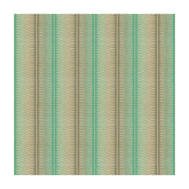 Groundworks Fabric Stripes Aqua ALLEGRA HICKS GARDEN COLLECTION LINEN - 88%;NYLON - 12% Belgium HEAVY Horizontal: 2.52 and Vertical: 5.24 50 - My Fabric Connection -