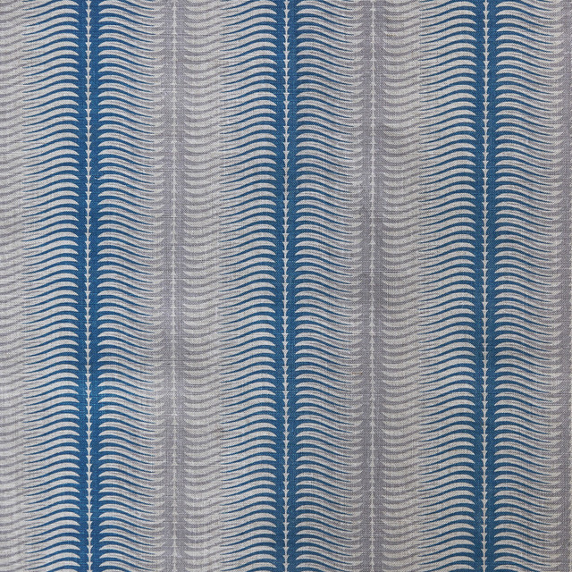 Groundworks Fabric Stripes Cornflower ALLEGRA HICKS GARDEN COLLECTION LINEN - 88%;NYLON - 12% Belgium HEAVY Horizontal: 2.52 and Vertical: 5.24 50 - My Fabric Connection -