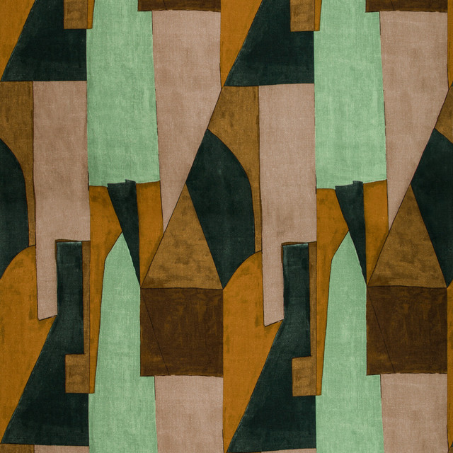 Groundworks Fabric District Tobacco KELLY WEARSTLER V LINEN - 100% Italy MEDIUM Horizontal: 26.25 and Vertical: 40 52.5 - My Fabric Connection -