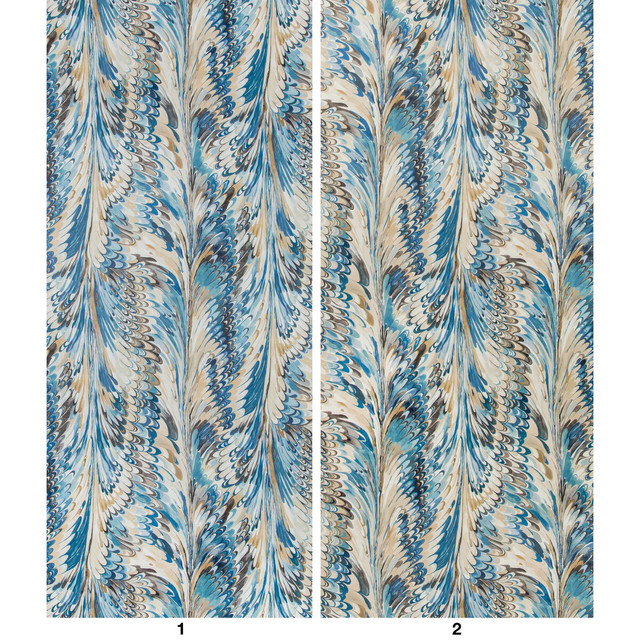 Lee Jofa Wallcovering Taplow Paper Navy/Slate MANOR HOUSE WALLPAPER PULP - 80%;POLYESTER - 20% Austria - Horizontal: 17.9 and Vertical: 31.5 53.7 - My Fabric Connection -