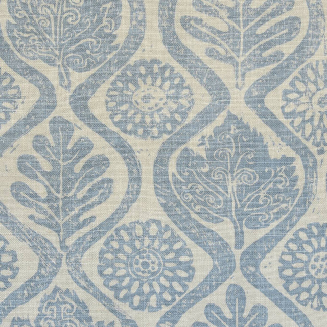 Lee Jofa Wallcovering Oakleaves Blue BLITHFIELD PAPER - 100% United Kingdom - Horizontal: 51 and Vertical: 31.5 51 - My Fabric Connection -