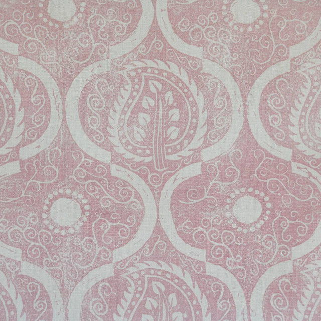 Lee Jofa Wallcovering Persian Leaf Pink BLITHFIELD PAPER - 100% United Kingdom - Horizontal: 10.5 and Vertical: 12 52.75 - My Fabric Connection -
