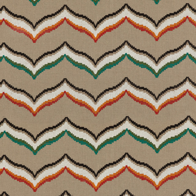Baker Lifestyle Fabric Sombrero Emerald/Spice FIESTA LINEN - 75%;POLYESTER - 25% India - Horizontal: 11.82 and Vertical: 14.578 51.614 - My Fabric Connection -