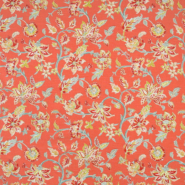 Kravet Basics Fabric Tiru Vine Parade CEYLON COTTON - 100% Pakistan MEDIUM Horizontal: 27 and Vertical: 27 54 - My Fabric Connection -