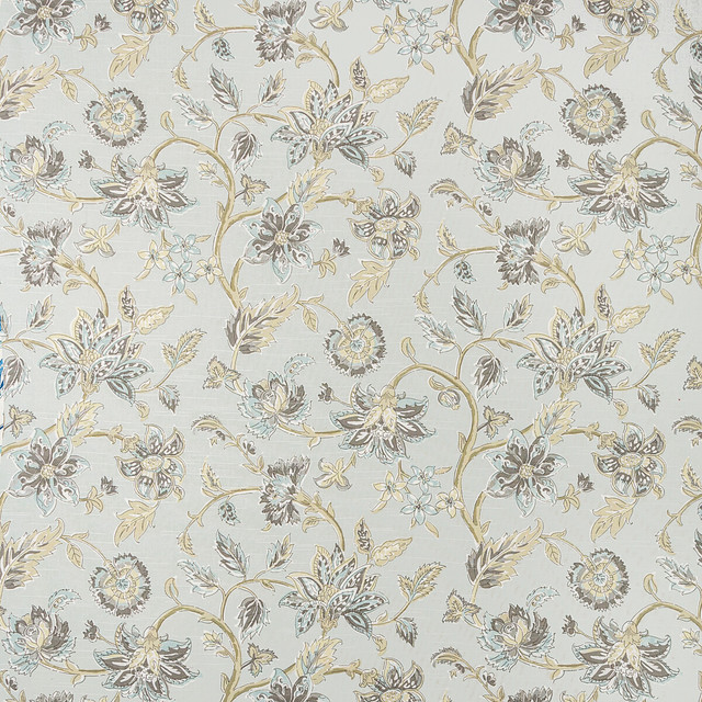 Kravet Basics Fabric Tiru Vine Mineral CEYLON COTTON - 100% Pakistan MEDIUM Horizontal: 27 and Vertical: 27 54 - My Fabric Connection -