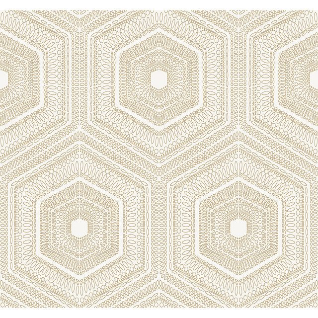Winfield Thybony Wallcovering Concentric Groove Champagne WINFIELD THYBONY NON WOVEN - 100% United States - Horizontal: - and Vertical: 12.625 27 - My Fabric Connection -