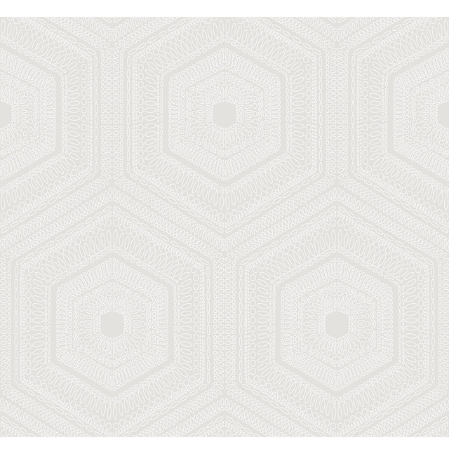 Winfield Thybony Wallcovering Concentric Groove Cream WINFIELD THYBONY NON WOVEN - 100% United States - Horizontal: - and Vertical: 12.625 27 - My Fabric Connection -