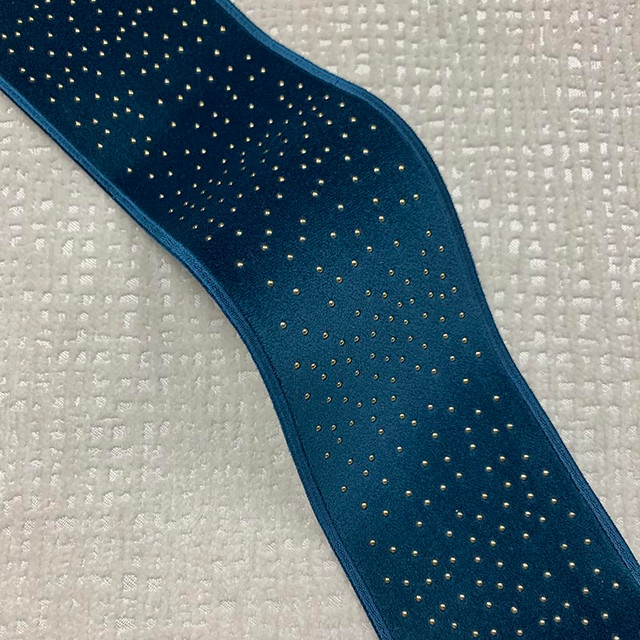 Magnolia Trim Estella Tape Kingfisher - 82Poly/11Ray/7Met China Horizontal: and Vertical: 3.15 - My Fabric Connection -