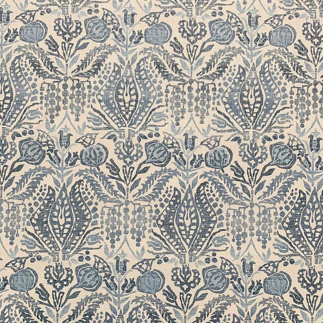 Magnolia Fabric Genesis Blue - 36Poly26Ctn22Visc16Lin China 30000 Horizontal: 13.5 and Vertical: 26.75 56" - My Fabric Connection -