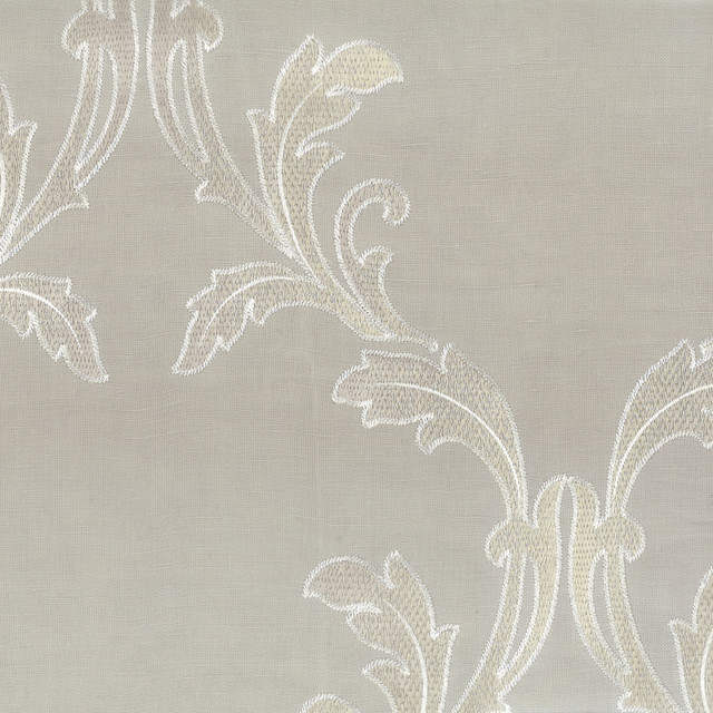 Stout Fabric Conquest 1 Nickel COMFORTABLE LIVING PLATINUM/SLATE 100%LIN %BEMB INDIA Horizontal: 12.75 and Vertical: 15.375 51.5 in - My Fabric Connection -