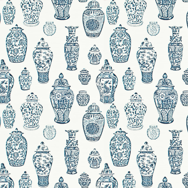 Aoc Fabric Lainey 1 Blue/White RAINBOW LIBRARY LAKE/INDIGO 100%COT INDIA Horizontal: 13.25 and Vertical: 13.25 54 in - My Fabric Connection -