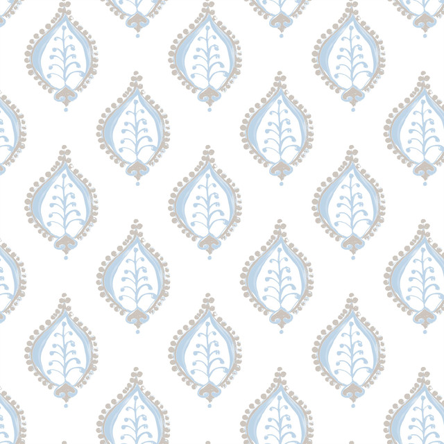 Aoc Wallpaper W04Vl-4 Gentle Breeze Wallpaper HERITAGE WALLPAPER 100%PA USA Horizontal: 7 and Vertical: 6.75 27 in - My Fabric Connection -