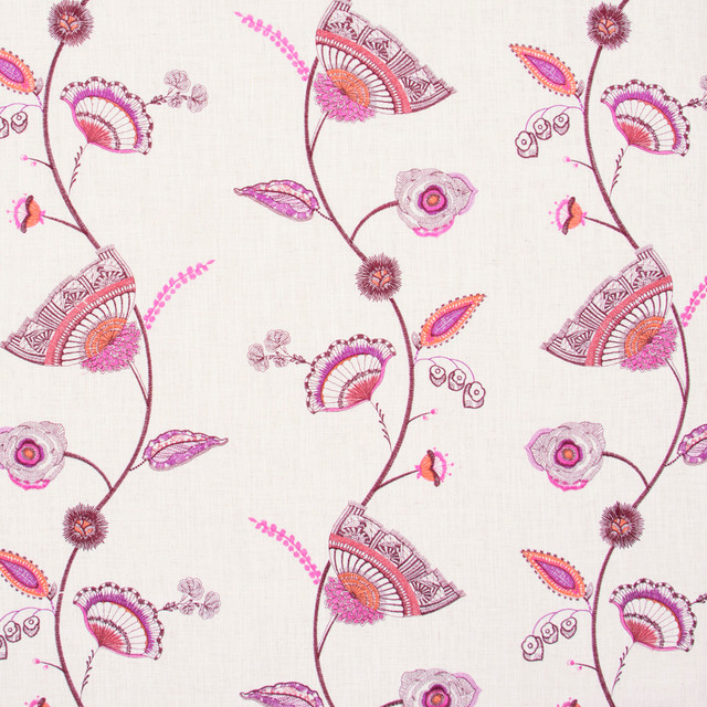 Carole Fabric Hidden Gems Magenta Azalea 60% Polyester, 30% Viscose, 10% Cotton China N/A Horizontal: 13 and Vertical: 11.75 52 - My Fabric Connection -