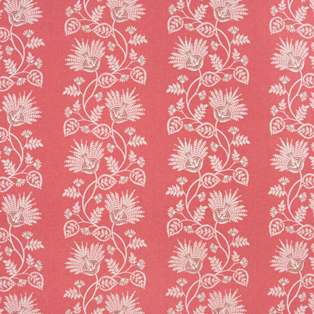 Carole Fabric Love & Respect Blossom Geranium 52% Polyester, 48% Cotton India N/A Horizontal: 12 1/2" and Vertical: 12 1/2" V 51" - My Fabric Connection -