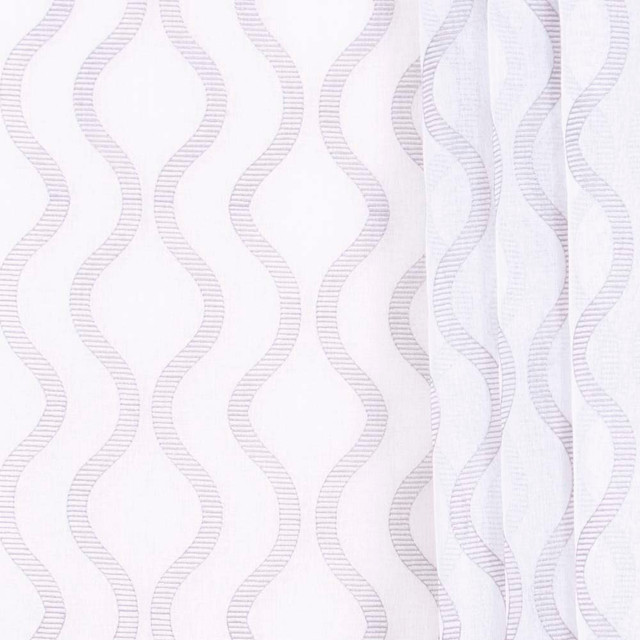 Carole Fabric Palace Arch Silver Sheer Intrigue 100% Polyester China N/A Horizontal: 9.125 and Vertical: 6 54 - My Fabric Connection -