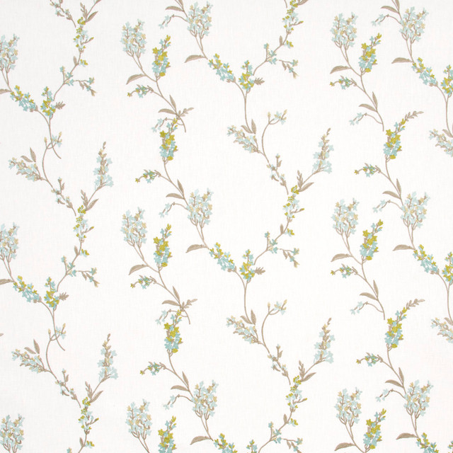 Carole Fabric Think Of Me Spring Blue Forest 50% Polyester, 50% Cotton India N/A Horizontal: 16375 and Vertical: 15375 5075 - My Fabric Connection -
