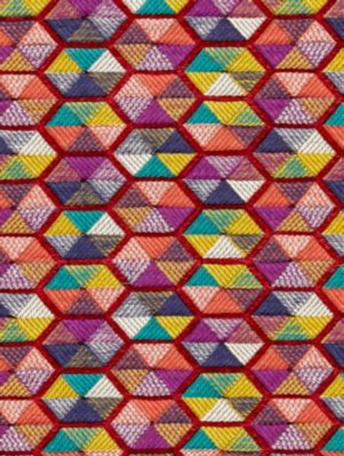 Hinson Fabric Carousel Multi HN420060005 HINSON LIBRARY 77% VISCOSE 15% POLYESTER 8% COTTON TURKEY MEDIUM DUTY Horizontal: 3.8" and Vertical: 6.5" 50 - My Fabric Connection -