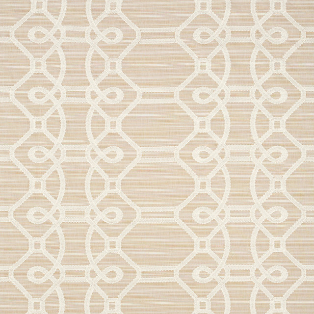 Schumacher Fabric Ziz Embroidery Natural 71934 HAPPY TOGETHER II COTTON 77% POLYESTER 23% INDIA MARTINDALE 25,000 </p><p>Repeat: Horizontal: 17 1/2" (44CM) and Vertical: 6 1/4" (16CM) 53.25 - My Fabric Connection -