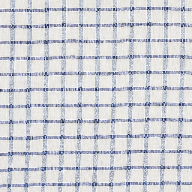 Schumacher Fabric Pauline Check Casement Blue 72075 RHAPSODY IN BLUE LINEN 100% INDIA </p><p>Repeat: Horizontal: 2" (5CM" and Vertical: 2" (5CM) 54 - My Fabric Connection -