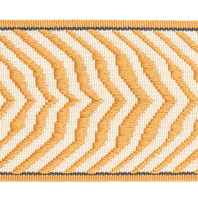 Schumacher Trim Arcure Ripple Tape Mustard 79700 ESPALIER BY NEISHA CROSLAND UNITED KINGDOM </p><p>Repeat: Horizontal: and Vertical: 3 1/2" (9CM) 3.125 - My Fabric Connection -