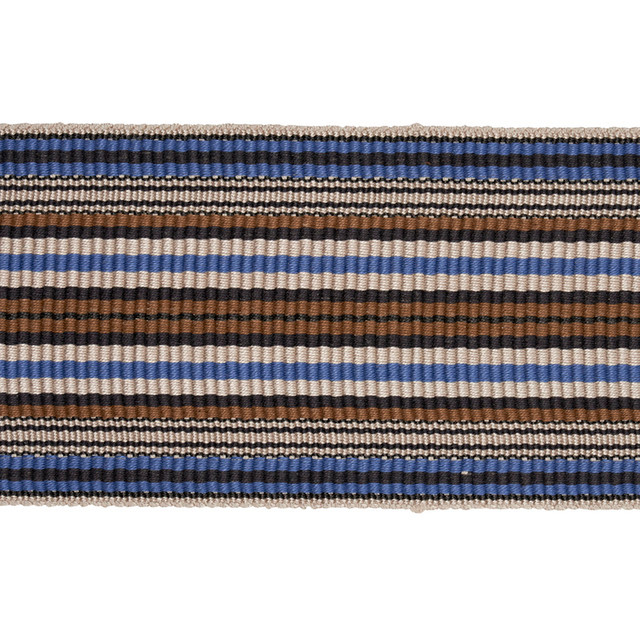 Schumacher Trim Topaki Stripe Tape Wide Bluebell 79740 ESPALIER BY NEISHA CROSLAND UNITED KINGDOM </p><p>Repeat: Horizontal: and Vertical: 3.75 - My Fabric Connection -
