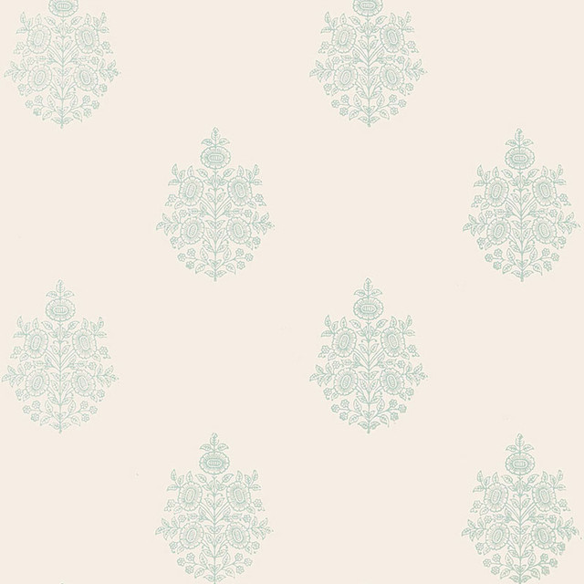 Schumacher Wallpaper Asara Flower Water Blue 5005322 SIMPLY CHARMING Paper 0 INDIA </p><p>Repeat: Horizontal: and Vertical: 13 1/2" (34CM) 27 - My Fabric Connection -