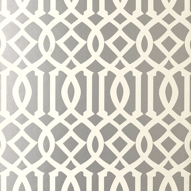 Schumacher Wallpaper Imperial Trellis Silver 5003362 PRINT HAPPY Paper 0 UNITED STATES OF AMERICA </p><p>Repeat: Horizontal: 6 3/4" (17CM) and Vertical: 12 5/8" (32CM) 27 - My Fabric Connection -