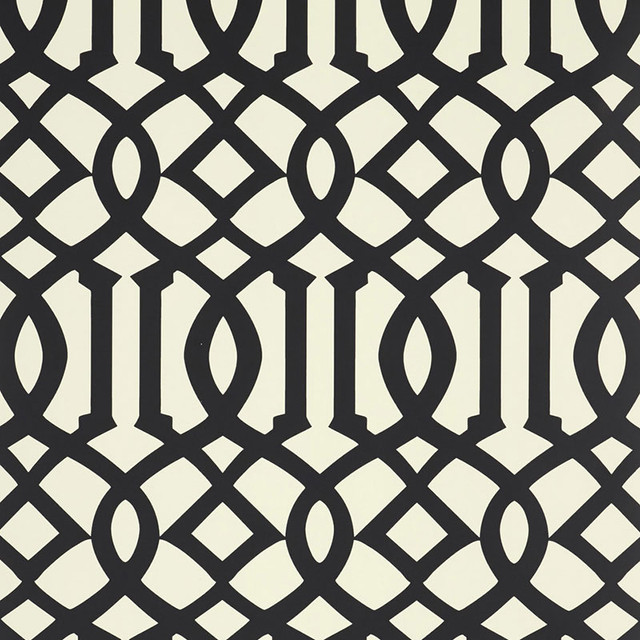 Schumacher Wallpaper Imperial Trellis Ii Jet 5005804 PRINT HAPPY Paper 0 UNITED STATES OF AMERICA </p><p>Repeat: Horizontal: 6 3/4" (17CM) and Vertical: 12 5/8" (32CM) 27 - My Fabric Connection - Schumacher Wallpaper Imperial Trellis Ii Jet 5005804 PRINT HAPPY Paper 0 UNITED STATES OF AMERICA </p><p>Repeat: Horizontal: 6 3/4" (17CM) and Vertical: 12 5/8" (32CM) 27 - My Fabric Connection -
