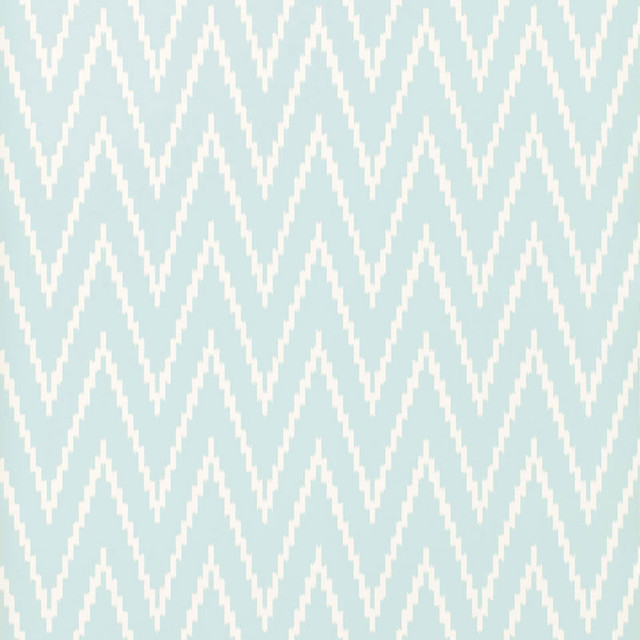 Schumacher Wallpaper Kasari Ikat Sky 5005992 BYZANTIUM Paper 0 UNITED STATES OF AMERICA </p><p>Repeat: Horizontal: 13 1/2" (34CM) and Vertical: 4 1/2" (11CM) 27 - My Fabric Connection -