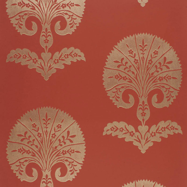 Schumacher Wallpaper Ottoman Flower Paprika 5005083 MODERN NATURE Paper 0 UNITED STATES OF AMERICA </p><p>Repeat: Horizontal: 27" (69CM) and Vertical: 20 1/2" (52CM) 27 - My Fabric Connection - Schumacher Wallpaper Ottoman Flower Paprika 5005083 MODERN NATURE Paper 0 UNITED STATES OF AMERICA </p><p>Repeat: Horizontal: 27" (69CM) and Vertical: 20 1/2" (52CM) 27 - My Fabric Connection -