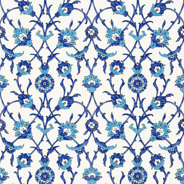 Schumacher Wallpaper Sultan'S Trellis Peacock 5006700 MARTYN LAWRENCE BULLARD Paper 0 UNITED STATES OF AMERICA </p><p>Repeat: Horizontal: 13 1/2" (34CM) and Vertical: 13 1/2" (34CM) 27 - My Fabric Connection - Schumacher Wallpaper Sultan'S Trellis Peacock 5006700 MARTYN LAWRENCE BULLARD Paper 0 UNITED STATES OF AMERICA </p><p>Repeat: Horizontal: 13 1/2" (34CM) and Vertical: 13 1/2" (34CM) 27 - My Fabric Connection -