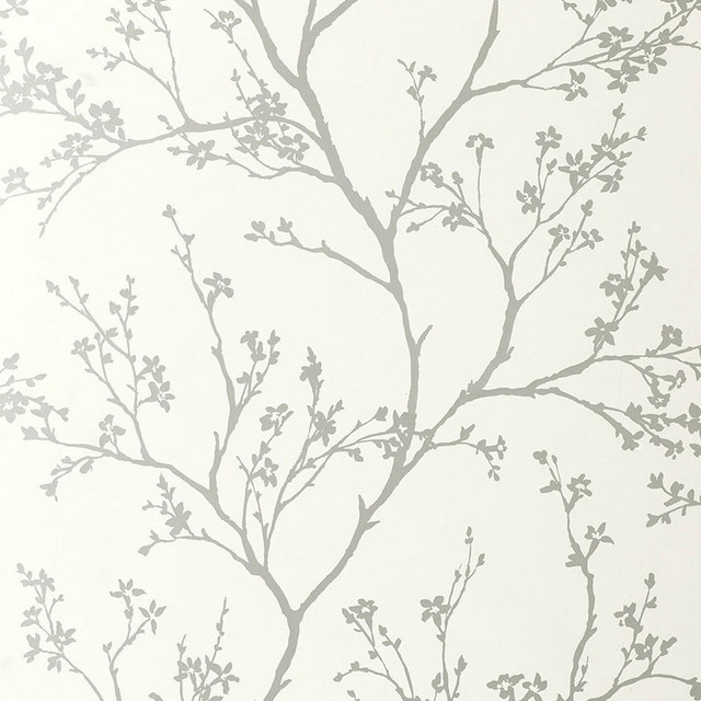 Schumacher Wallpaper Twiggy Silver 5003340 AVANT-GARDE Paper 0 UNITED STATES OF AMERICA </p><p>Repeat: Horizontal: 27" (69CM) and Vertical: 29 7/8" (76CM) 27 - My Fabric Connection -