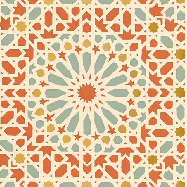 Schumacher Wallpaper Nasrid Palace Mosaic Persimmon 5005962 BYZANTIUM Paper 0 INDIA </p><p>Repeat: Horizontal: 20 1/2" (52CM) and Vertical: 20 1/2" (52CM) 20.5 - My Fabric Connection - Schumacher Wallpaper Nasrid Palace Mosaic Persimmon 5005962 BYZANTIUM Paper 0 INDIA </p><p>Repeat: Horizontal: 20 1/2" (52CM) and Vertical: 20 1/2" (52CM) 20.5 - My Fabric Connection -
