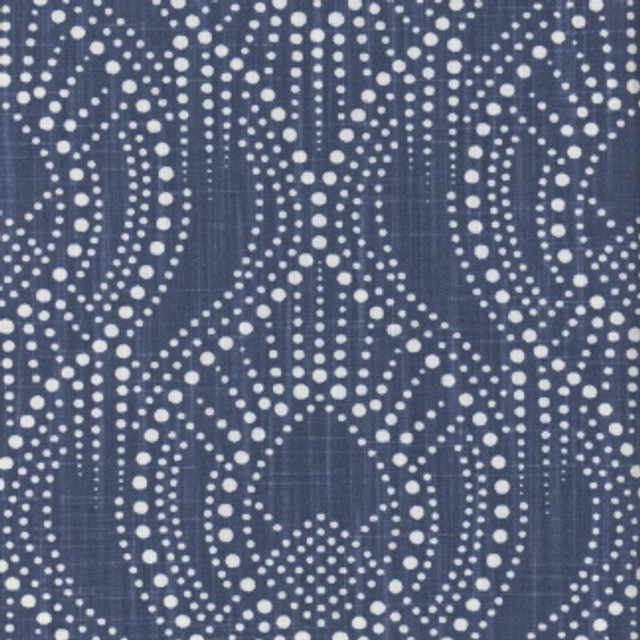 Carole Fabric Rainy Day Navy Clean Comfort 100% Cotton Pakistan Passes 35,000 Double Rubs Wyzenbeek Horizontal: 9" and Vertical: 8 1/2" V 54" - My Fabric Connection -