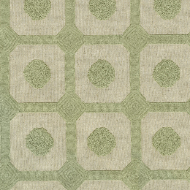 PKL Studio Fabric Needle And Thread Sage 410180 - 68%Polyester 21%Linen 11%Cotton Embroid:100%Cotton INDIA 51000 Horizontal: 4.5 and Vertical: 4.7 54 - My Fabric Connection -