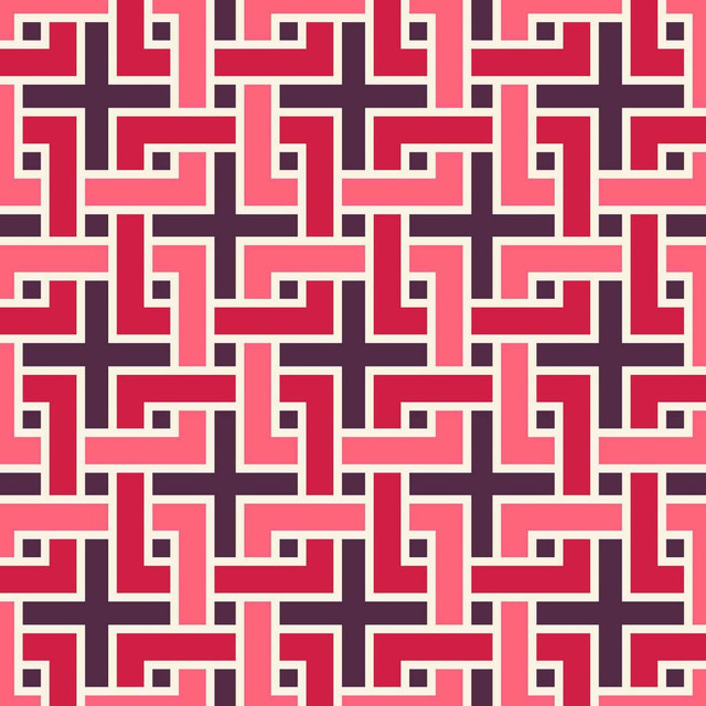 RM CoCo Fabric Manchurian Fret Plum