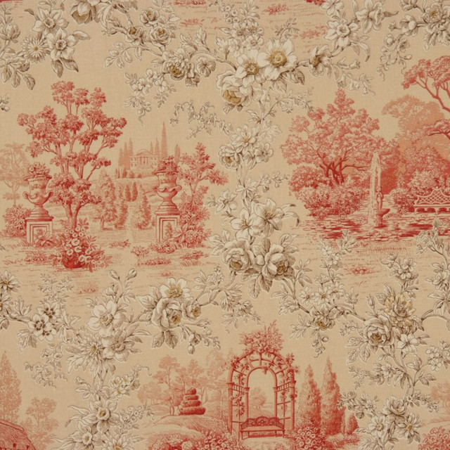 RM CoCo Fabric 1987Cb Red Currant Briar Rose 100% Cotton See Sample 0 Horizontal: 27 and Vertical: 25.25 54 - My Fabric Connection -
