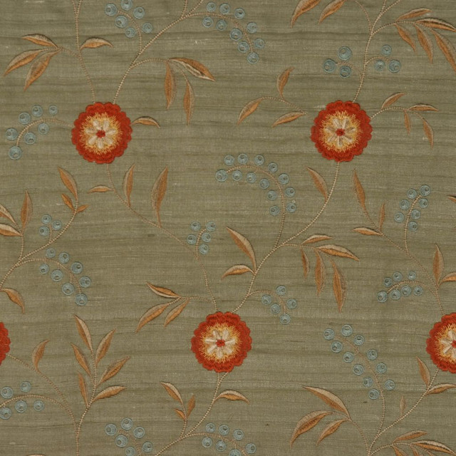 RM CoCo Fabric Passage Moss Labyrinth 40% Silk 38% Viscose 22% Cotton See Sample 7000 Horizontal: 17.3 and Vertical: 15 54 - My Fabric Connection -
