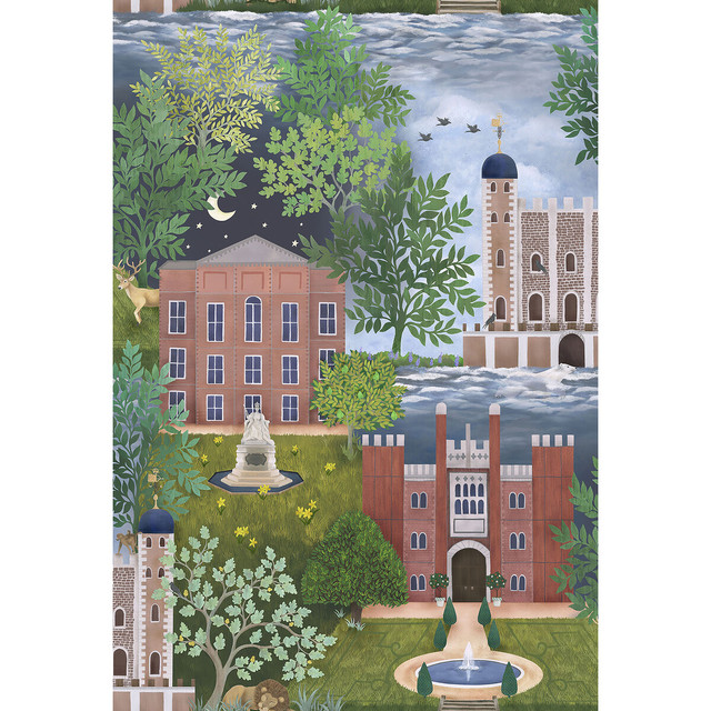 Cole & Son Wallcovering Palace Tales Lgrn,Ter&Pet COLE & SON HISTORIC ROYAL PALACES-GREAT MASTERS NON WOVEN - 100% United Kingdom Horizontal: 20.5 and Vertical: 30 20.5 - My Fabric Connection -