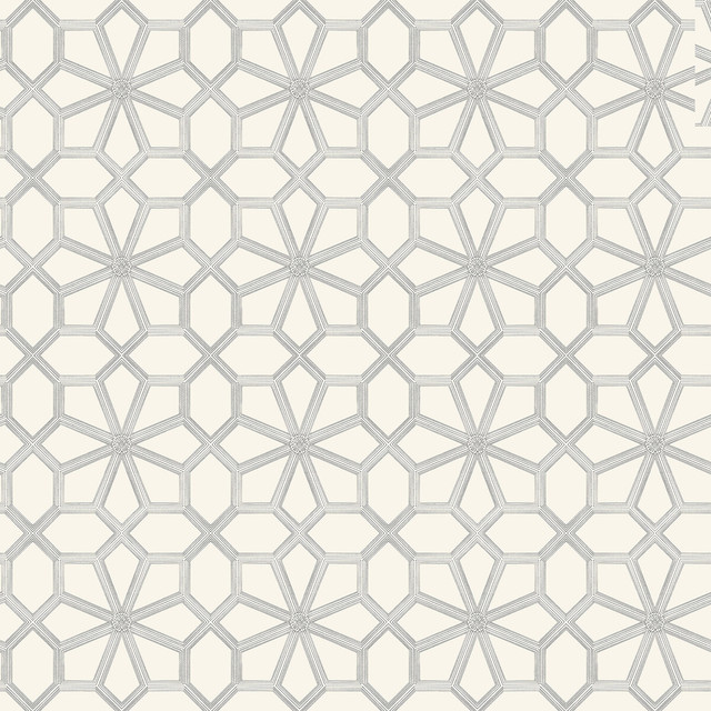 Cole & Son Wallcovering Wolsey Stars Soot On Snow COLE & SON HISTORIC ROYAL PALACES-GREAT MASTERS NON WOVEN - 100% United Kingdom Horizontal: 20.5 and Vertical: 20.5 20.5 - My Fabric Connection -